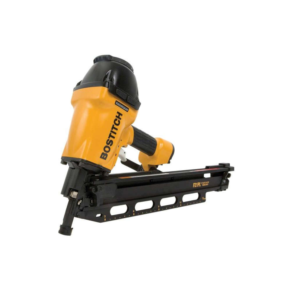 Гвоздезабиватель Bostitch пневматический, с плоской обоймой, тип крепежа PL, L=45-90мм (F21PL-E) Гвоздезабиватель Bostitch пневматический, с плоской обоймой, тип крепежа PL, L=45-90мм (F21PL-E)