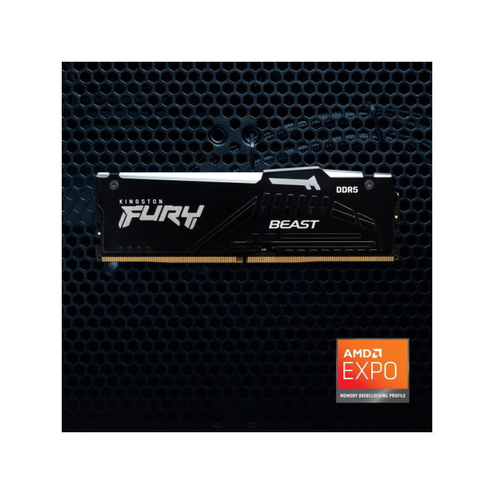 Модуль памяти для компьютера DDR5 64GB (2x32GB) 5200 MHz Beast RGB EXPO Kingston Fury (ex.HyperX) (KF552C36BBEAK2-64)