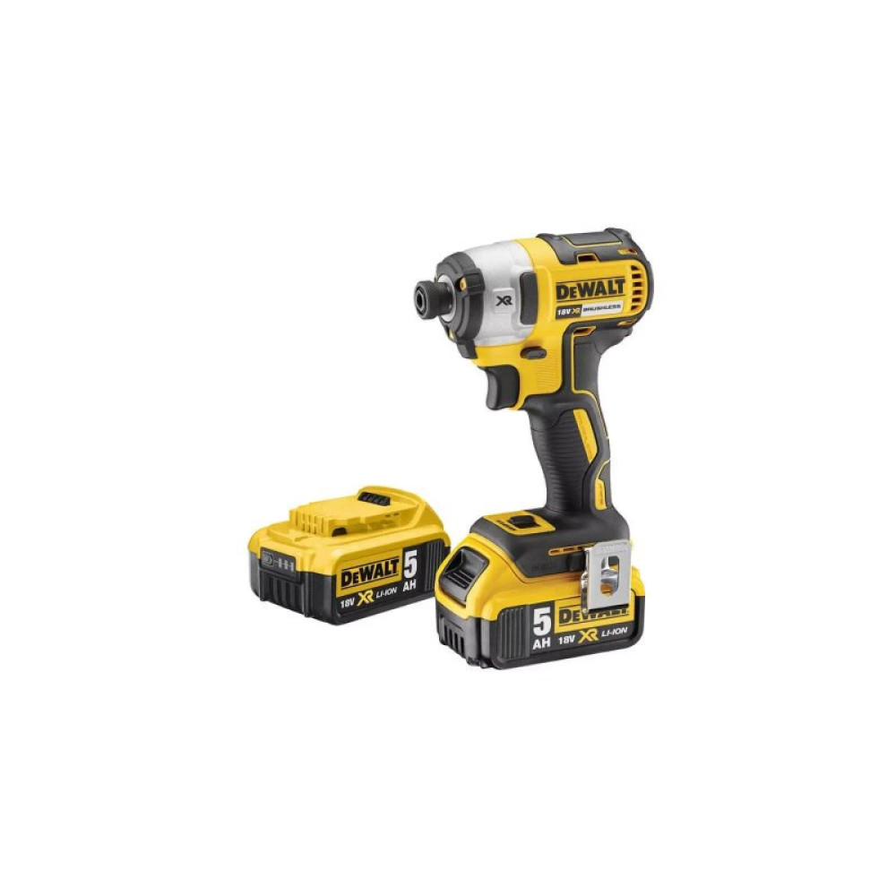 Шуруповерт DeWALT 18V XR Li-Ion, 2x5Ah, безщітковий, 205 Нм, 3250 об/хв, кейс (DCF887P2)
