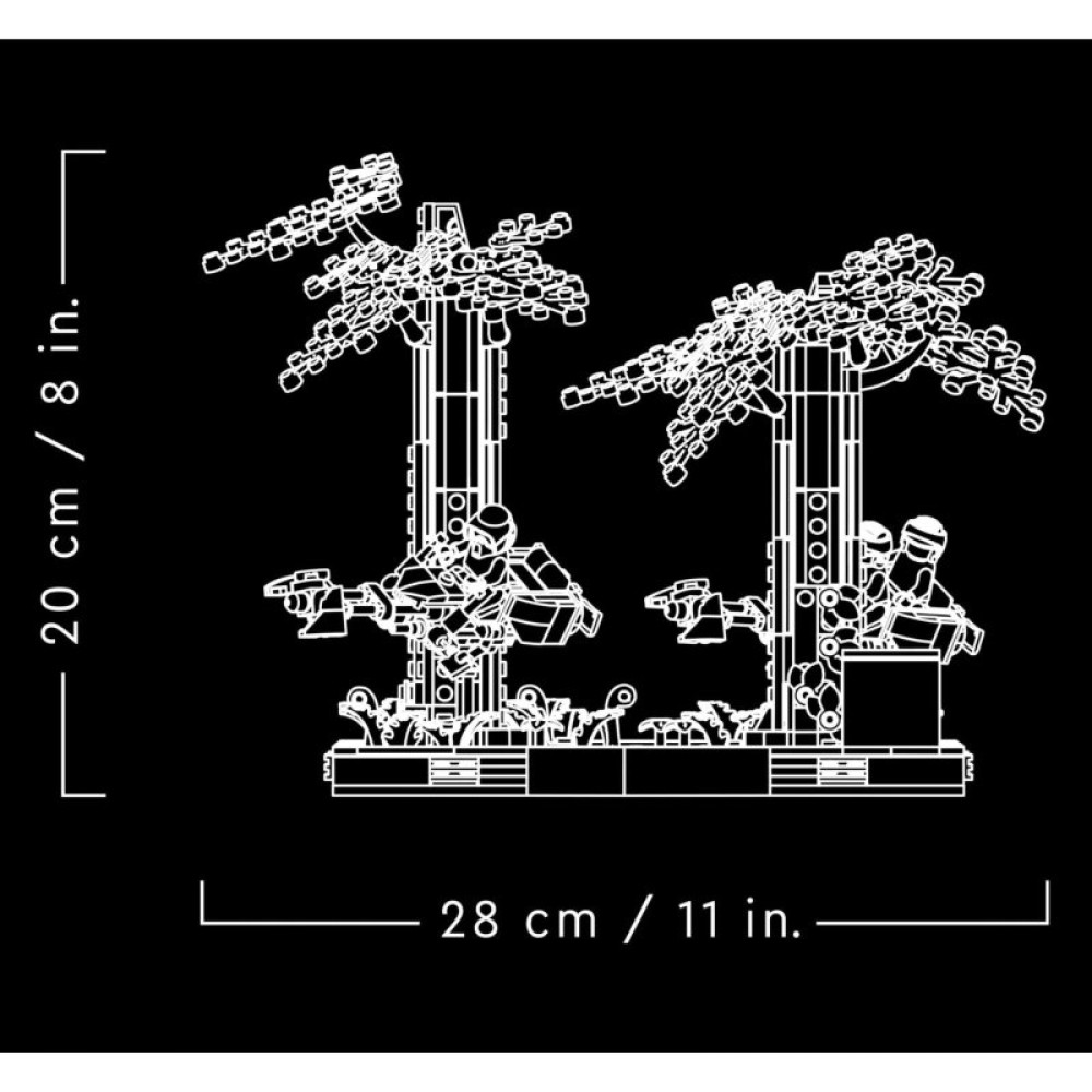 Конструктор LEGO Star Wars Диорама Погоня на спидере на Эндоре 608 деталей (75353)
