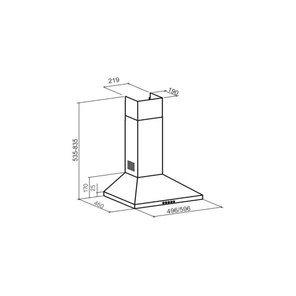 Витяжка кухонна GRANADO Burgos 1603-700 black (GCH726311)