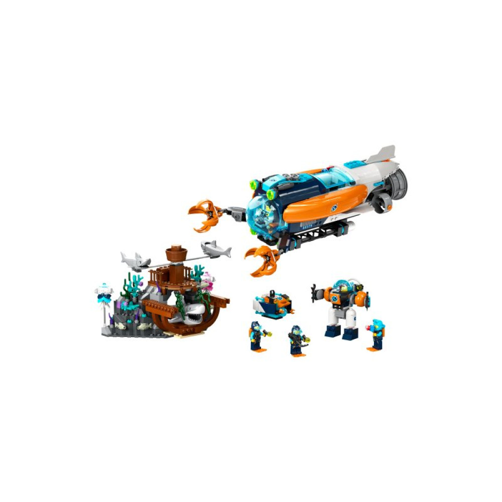 Конструктор LEGO City Глубоководная исследовательская подлодка 842 деталей (60379)