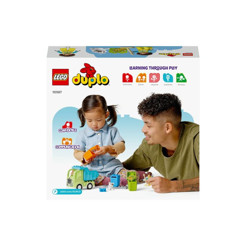 Конструктор LEGO DUPLO Мусороперерабатывающий грузовик 15 деталей (10987)