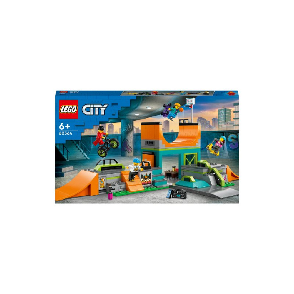 Конструктор LEGO City Уличный скейтпарк 454 деталей (60364)