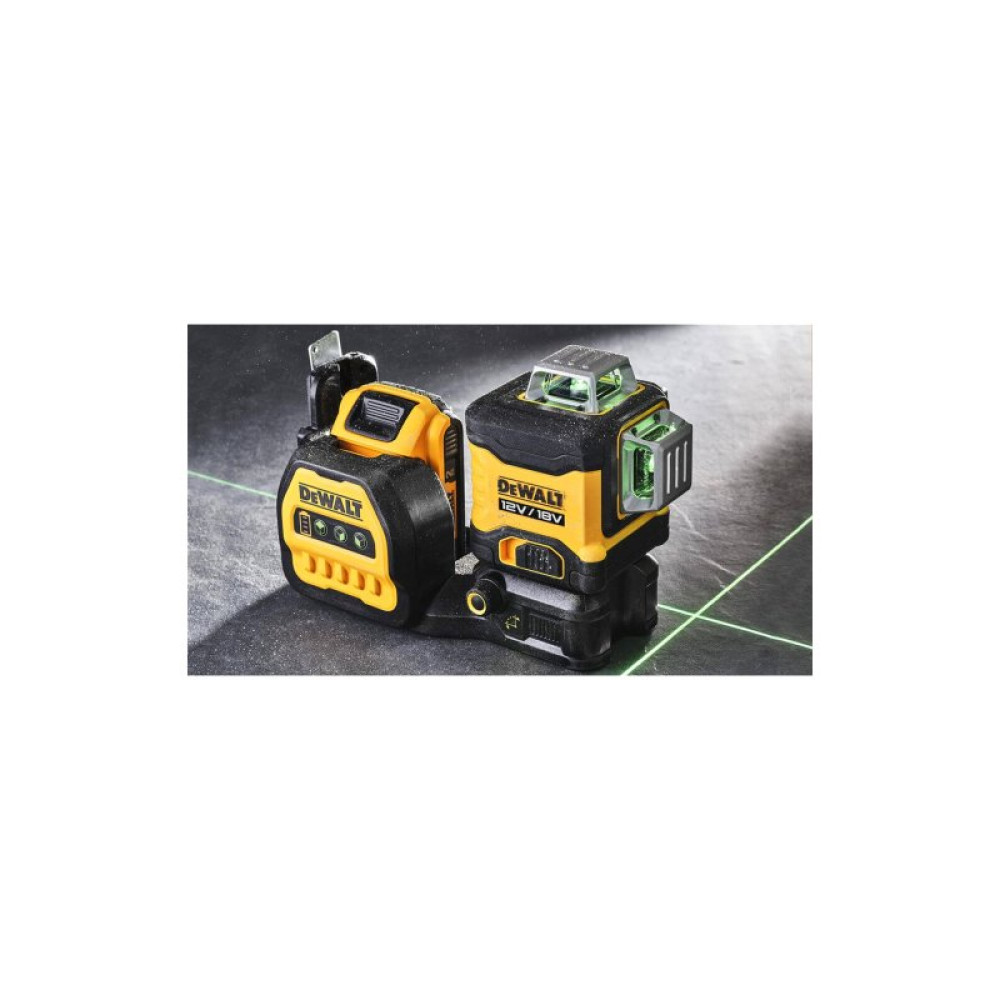 Лазерний нівелір DeWALT лінійний 10.8/12/18В XR Li-Ion, зелений промінь, 1x2Ah 18V, TSTAK (DCE089D1G18)