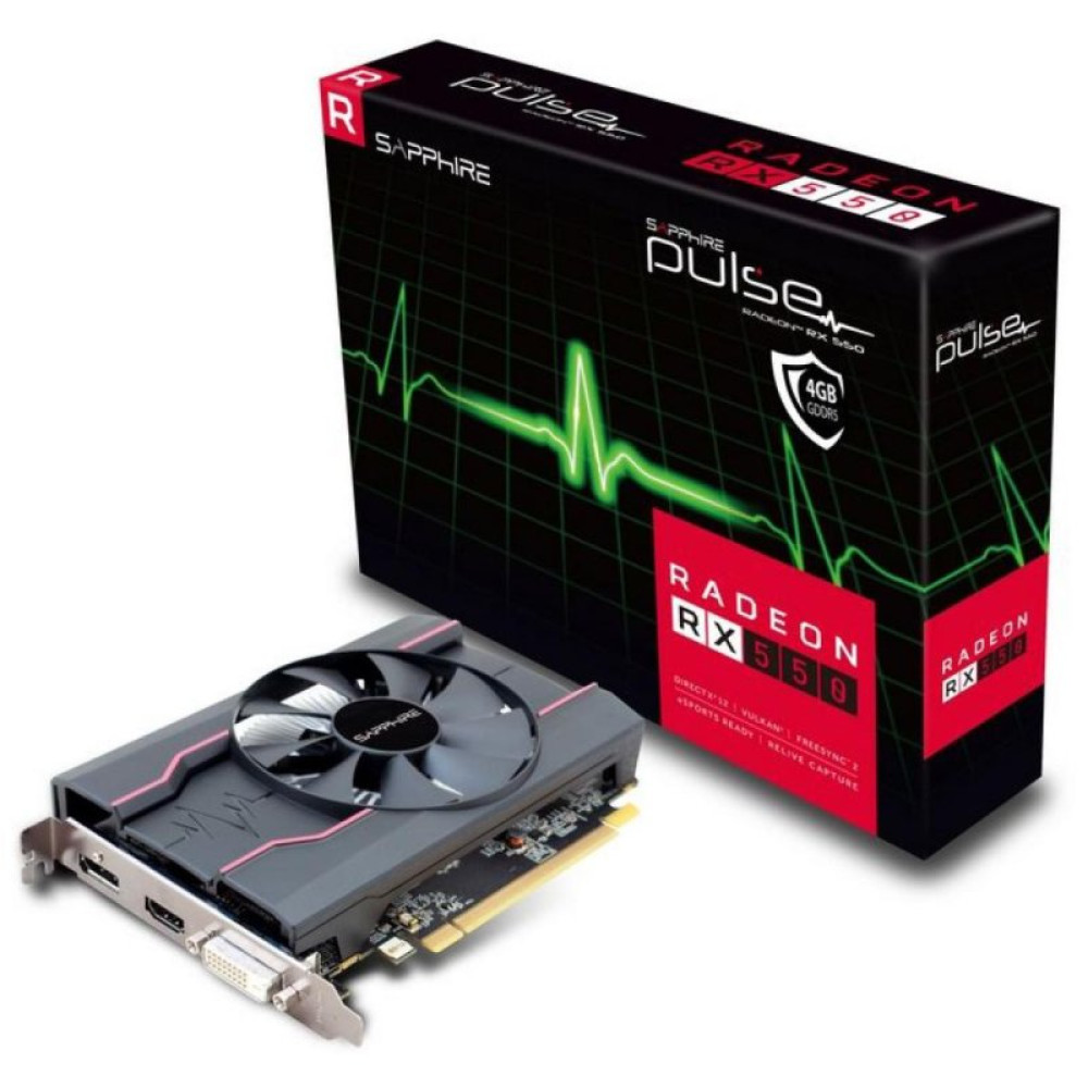 Видеокарта Sapphire Radeon RX 550 4096Mb PULSE (11268-01-20G)