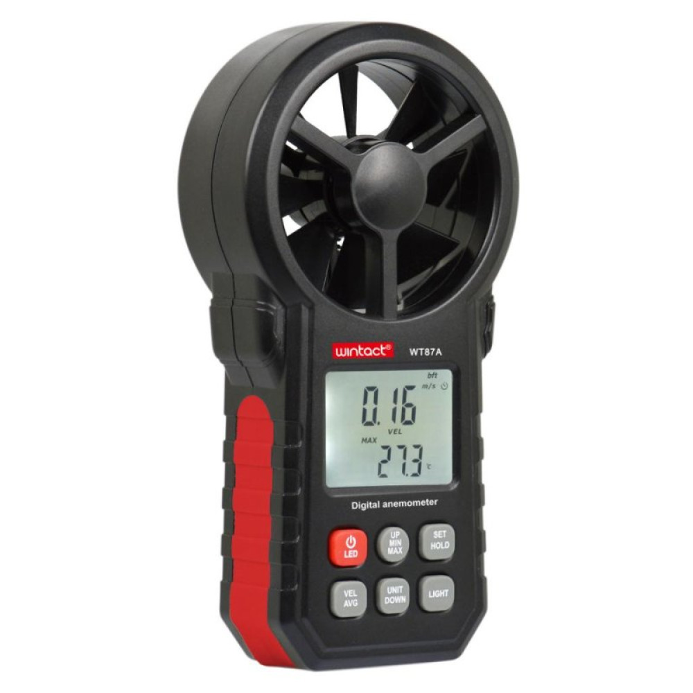 Анемометр Wintact крыльчатый 0,3-30м/с, -10-45°C (WT87A)