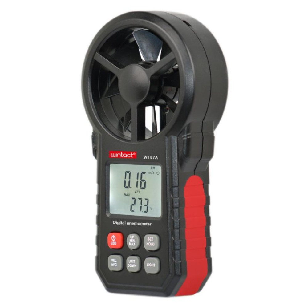 Анемометр Wintact крыльчатый 0,3-30м/с, -10-45°C (WT87A)