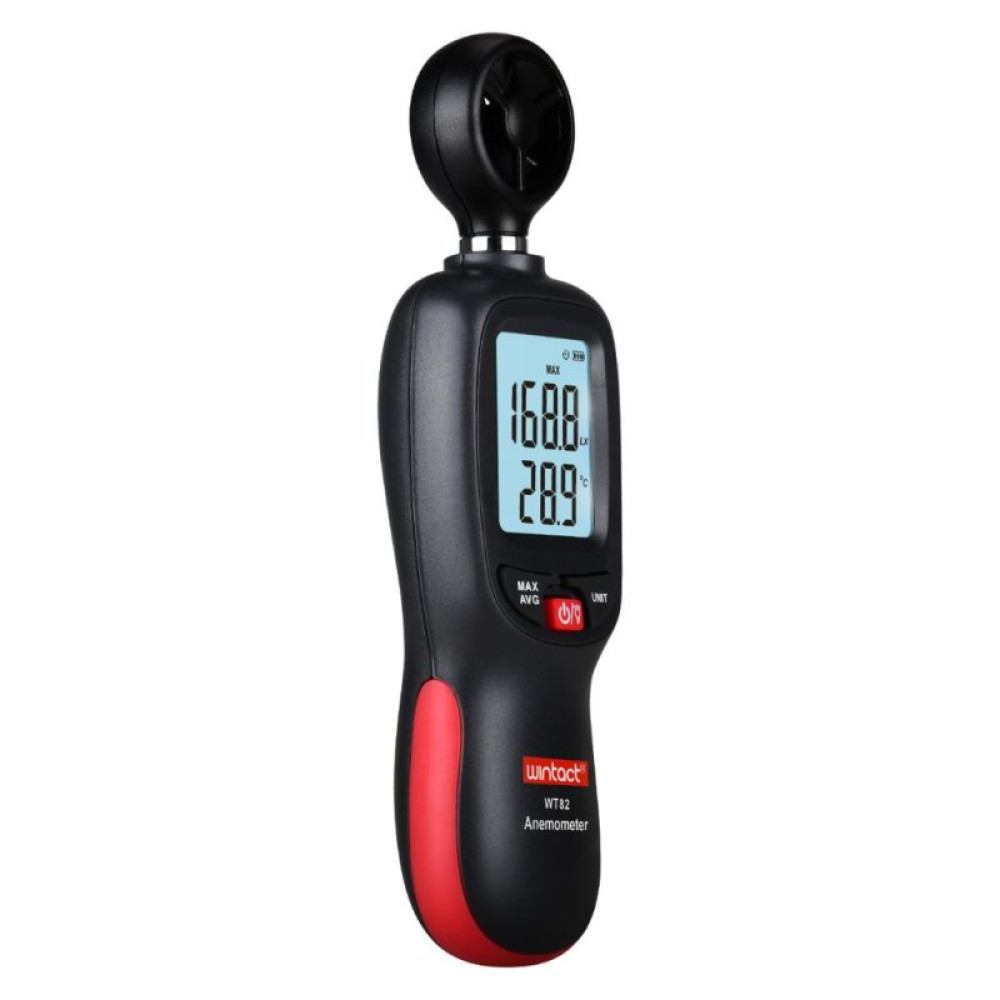 Анемометр Wintact цифровой крыльчатый 0,3-30м/с, -10-45°C (WT82)
