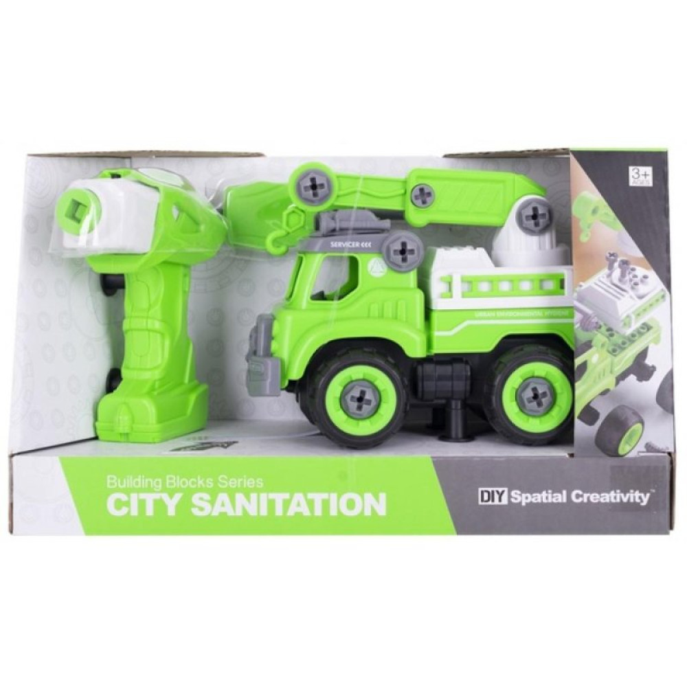 Конструктор Diy Spatial Creativity Строительный кран с электродвигателем (CJ-1365129)