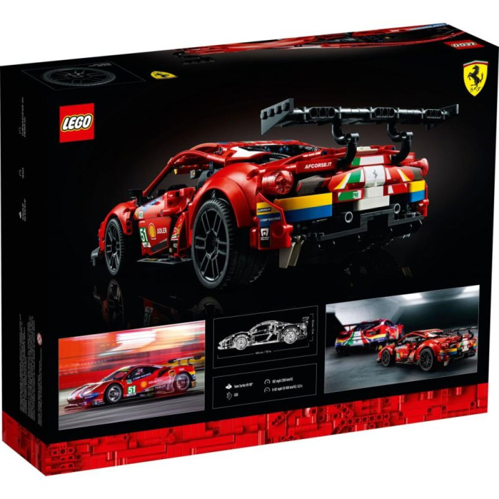 Конструктор LEGO Technic Ferrari 488 GTE AF Corse 51 1677 деталей (42125)
