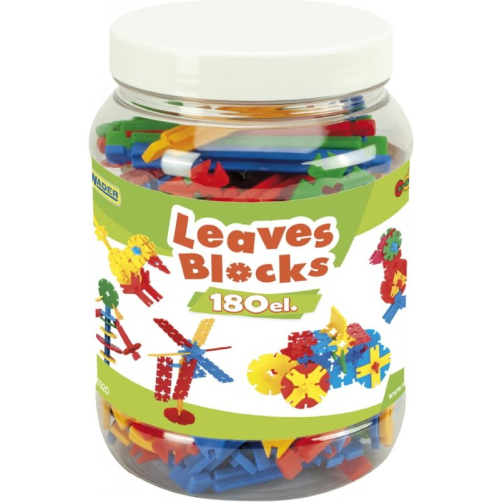 Конструктор Wader Листочки, 180 шт. Мала банку (41920) Конструктор Wader Листочки, 180 шт. Мала банку (41920)