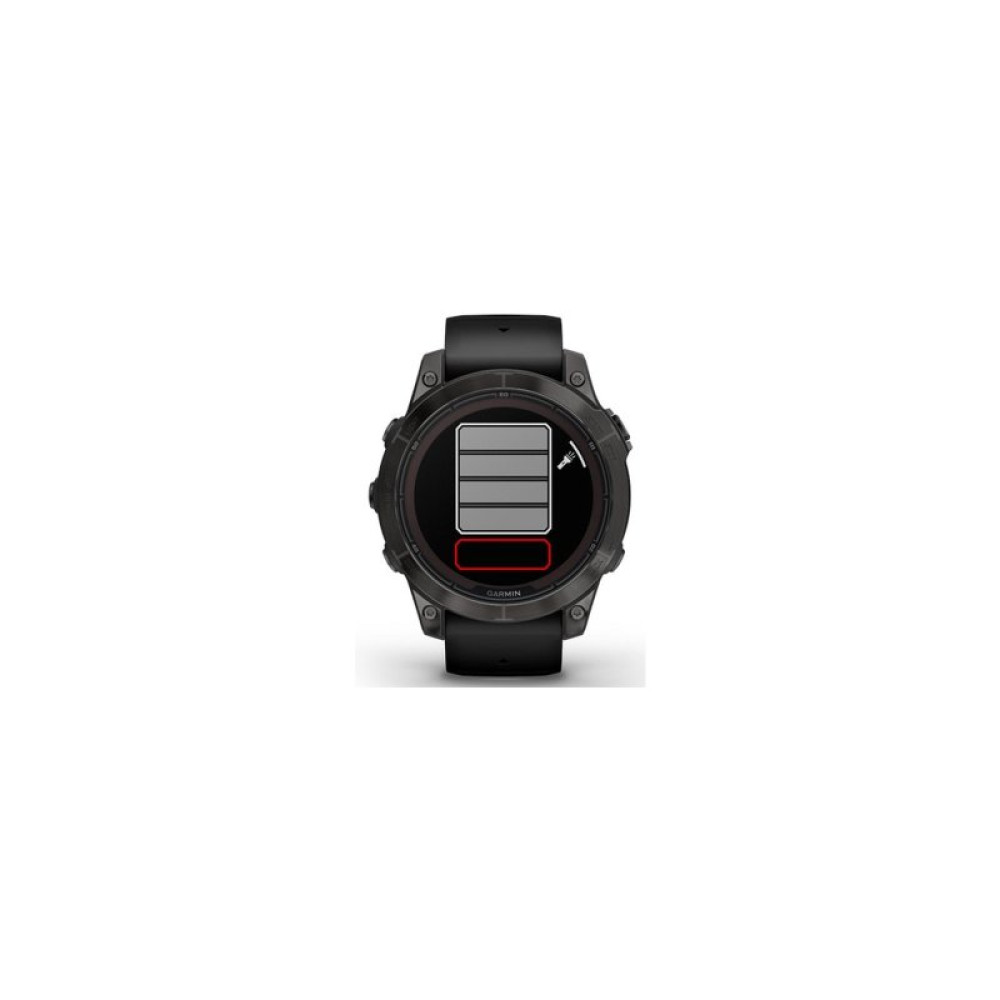 Смарт-годинник Garmin fenix 7 Pro Saph Solar, Crbn Gry DLC Ti w/Black Band, GPS (010-02777-11)