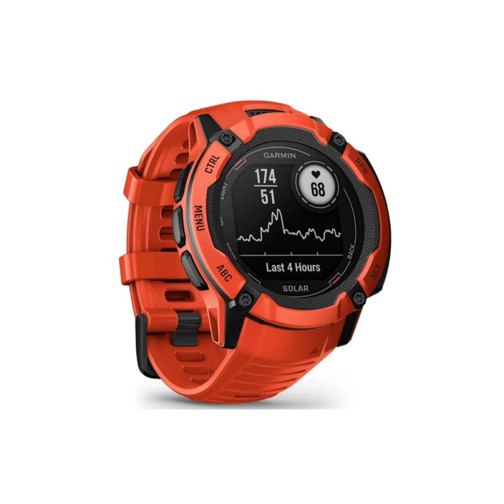 Смарт-часы Garmin Instinct 2X, Solar, Flame Red, GPS (010-02805-01)