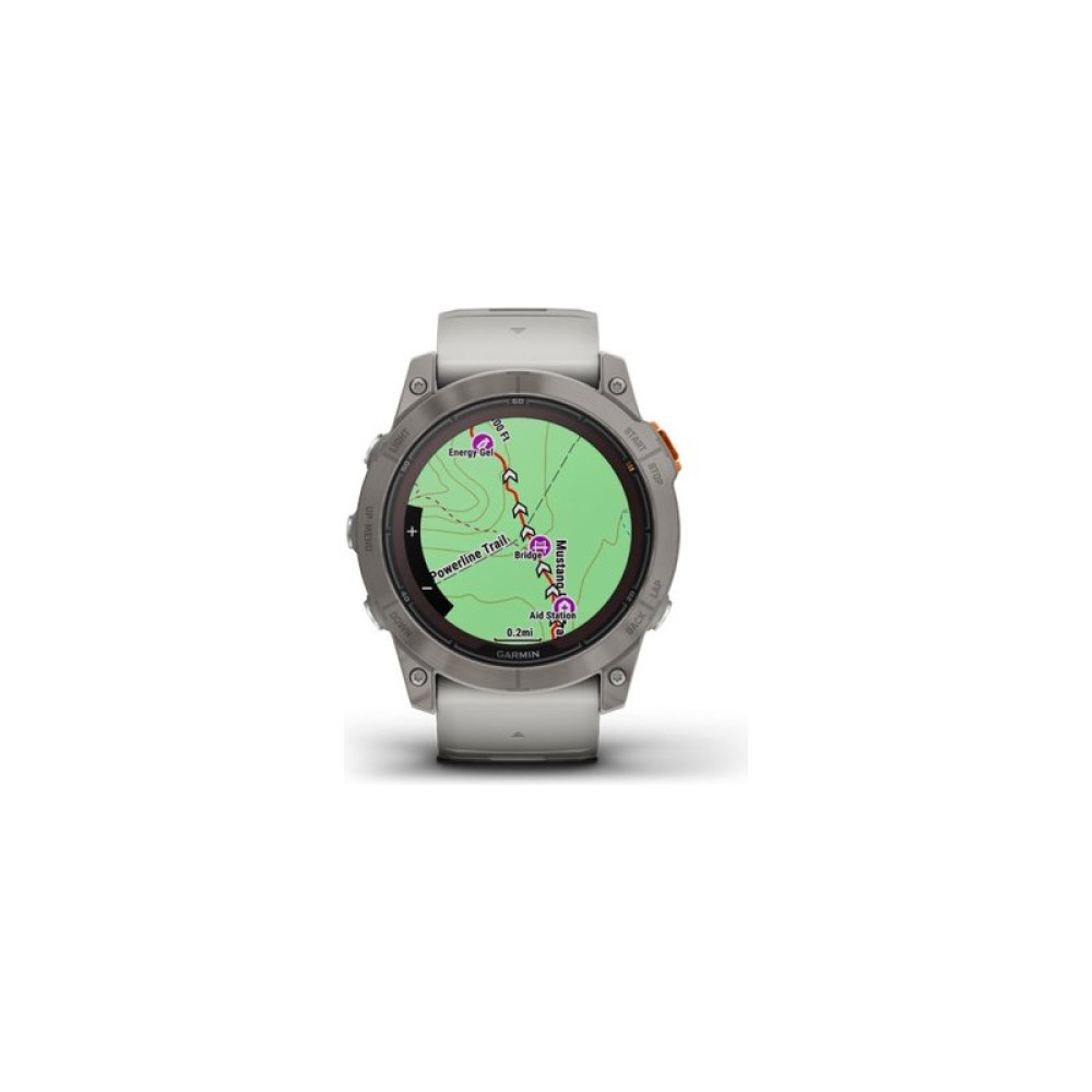 Смарт-часы Garmin fenix 7X Pro Sapph Sol, Ti w/Gray/Orange Band, GPS (010-02778-15)