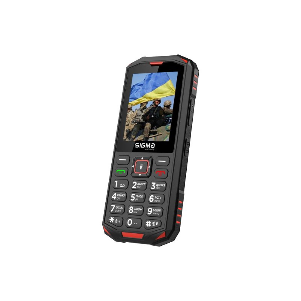 Мобільний телефон Sigma X-treme PA68 Black Red (4827798466520)