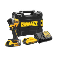 Шуруповерт DeWALT ударный 18 В XR Li-Ion, 2x2Ah, 206 Нм, 2 Аг, 3250 об/мин, TSTAK (DCF850D2T)