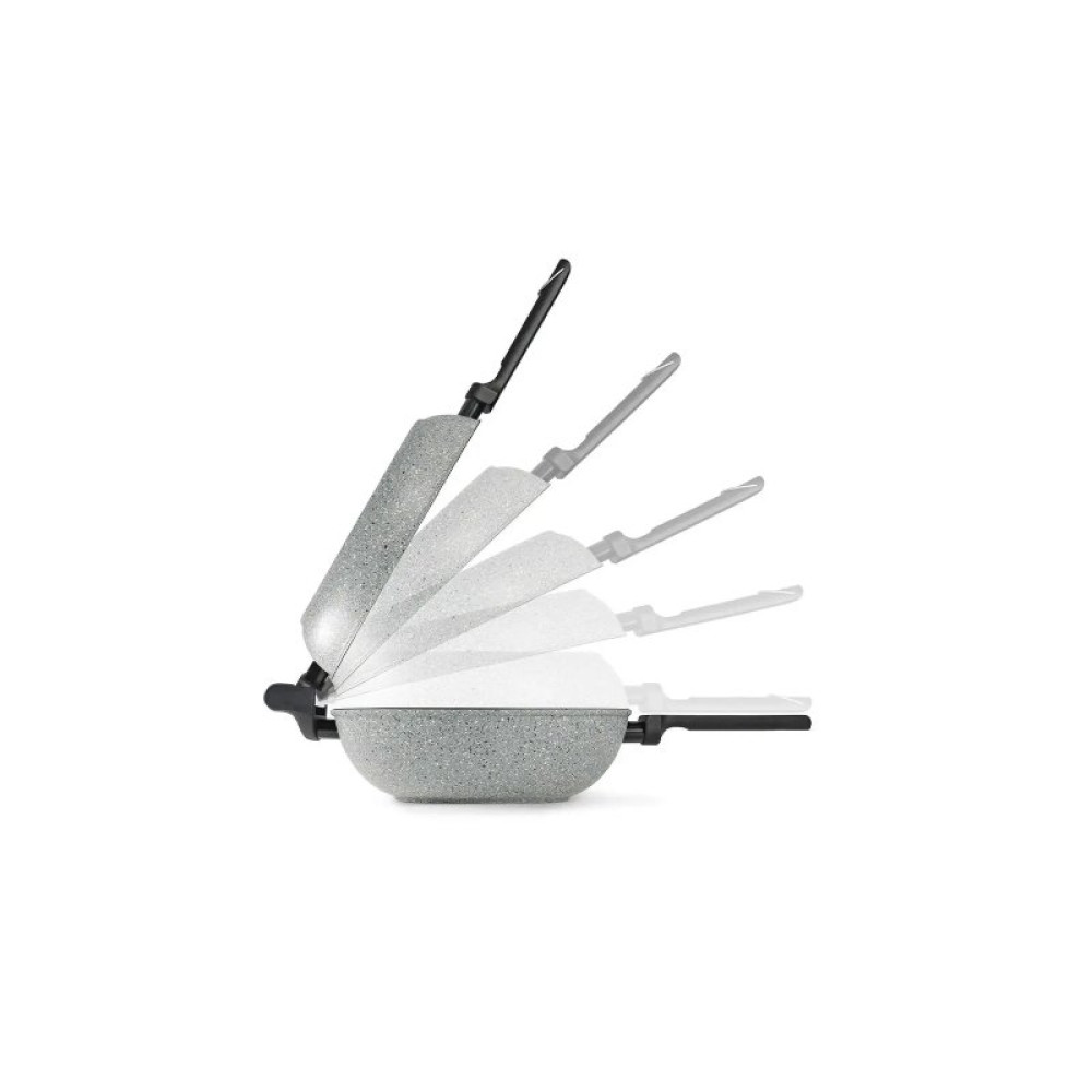 Сковорода Flonal Dura Induction Rocky Twins 28 см подвійна з решіткою (RKIWP2830)