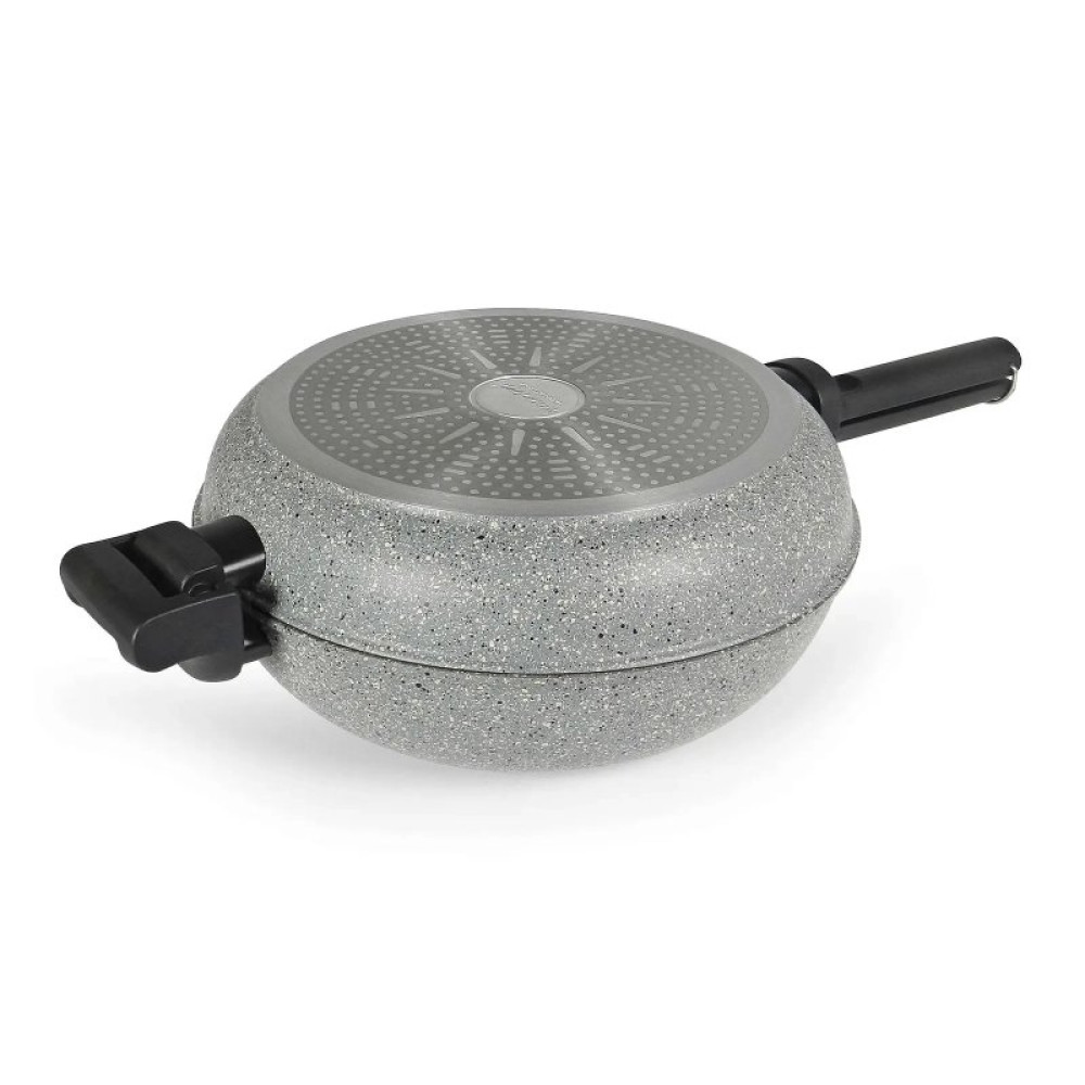 Сковорода Flonal Dura Induction Rocky Twins 28 см подвійна з решіткою (RKIWP2830)