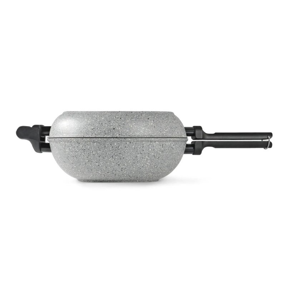 Сковорода Flonal Dura Induction Rocky Twins 28 см подвійна з решіткою (RKIWP2830)