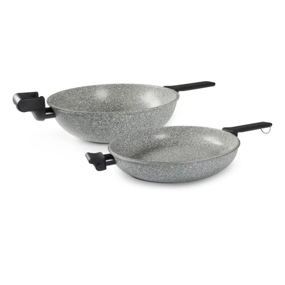 Сковорода Flonal Dura Induction Rocky Twins 28 см подвійна з решіткою (RKIWP2830)