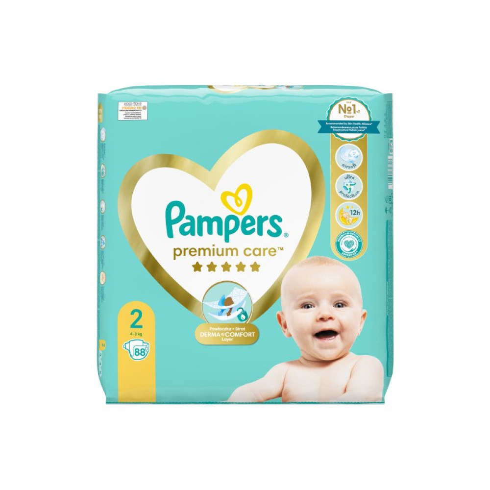 Підгузки Pampers Premium Care Розмір 2 (4-8 кг) 88 шт (8006540857717)