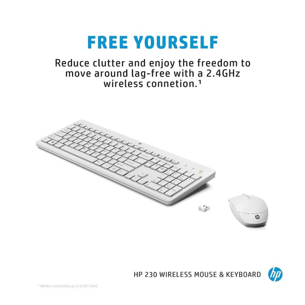 Комплект HP 230 Wireless UA White (3L1F0AA)