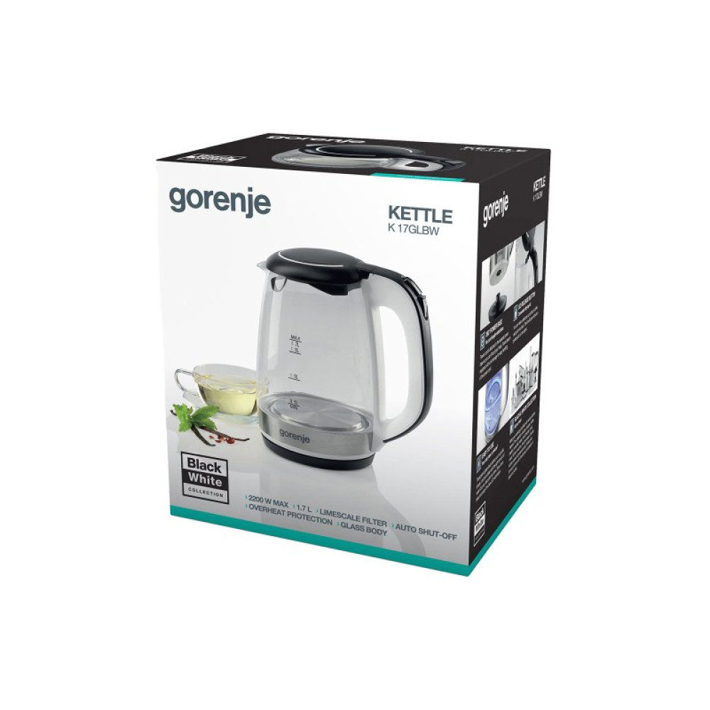 Електрочайник Gorenje K 17 GLBW