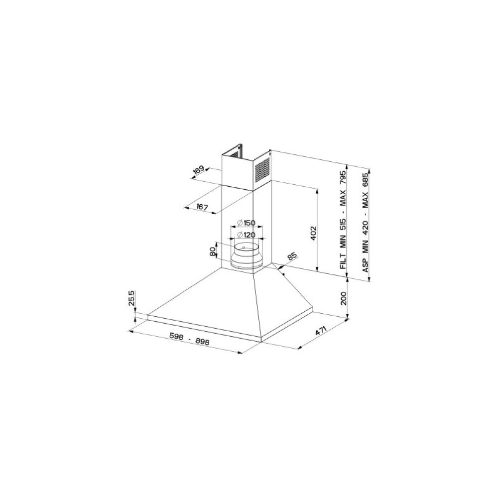 Витяжка кухонна Faber Value Pb W A60 (320.0557.541)