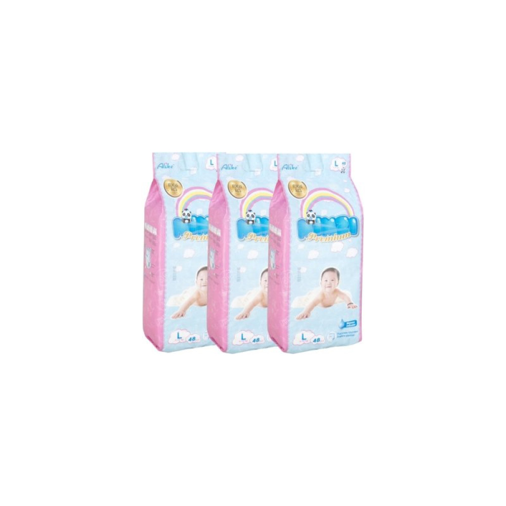 Підгузки Mimzi L 9-14 кг 48 шт. х 3 пачки (MPL3) (4820209800302)