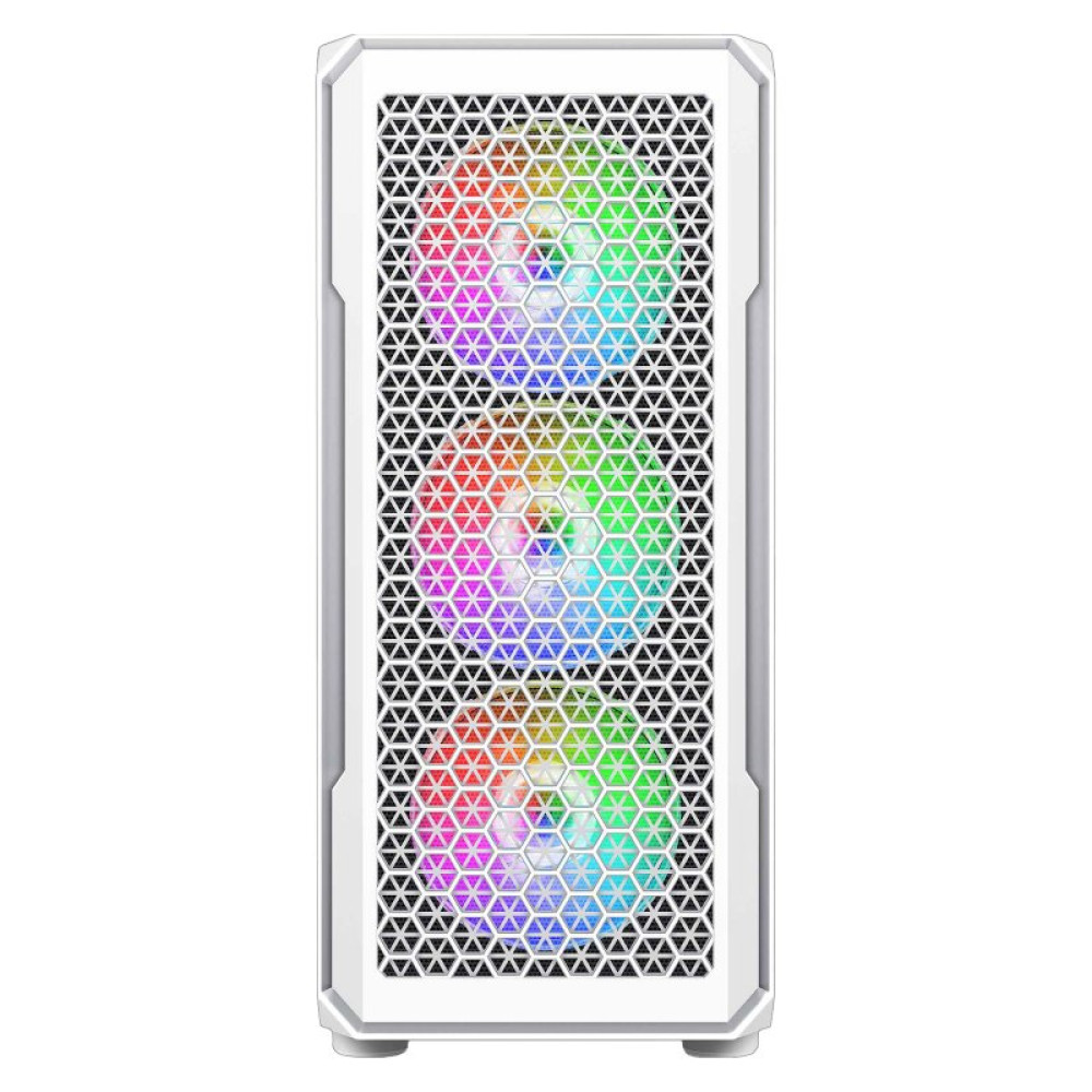 Корпус 2E Gaming Hexagon G338W, без БЖ, 2xUSB 3.0, 1xUSB Type-C, 1x120mm, 3x120mm ARGB, TG Side Panel, AT (2E-G338W)