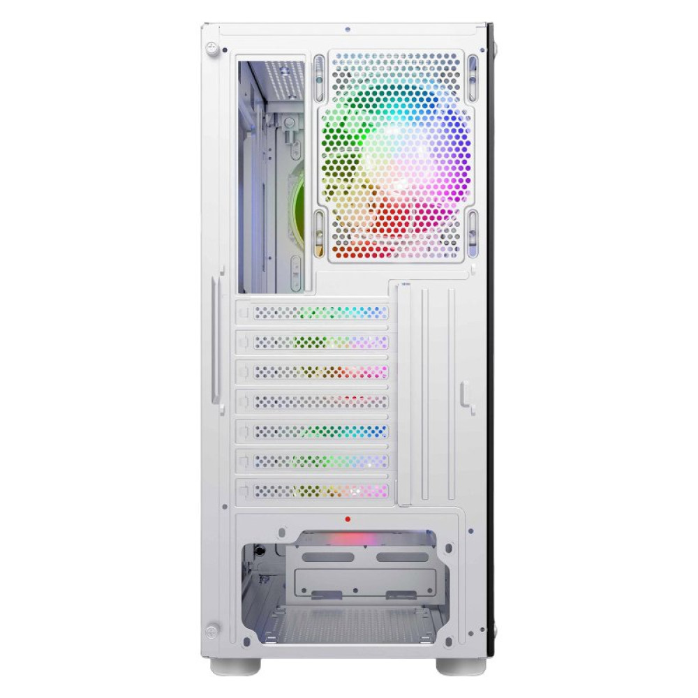 Корпус 2E Gaming Hexagon G338W, без БЖ, 2xUSB 3.0, 1xUSB Type-C, 1x120mm, 3x120mm ARGB, TG Side Panel, AT (2E-G338W)
