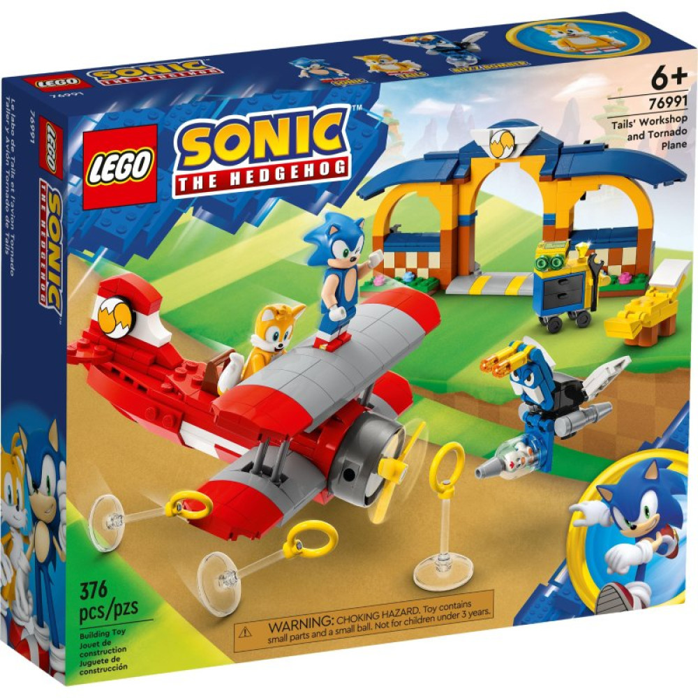 Конструктор LEGO Sonic the Hedgehog Майстерня Тейлз і літак Торнадо 376 деталей (76991)
