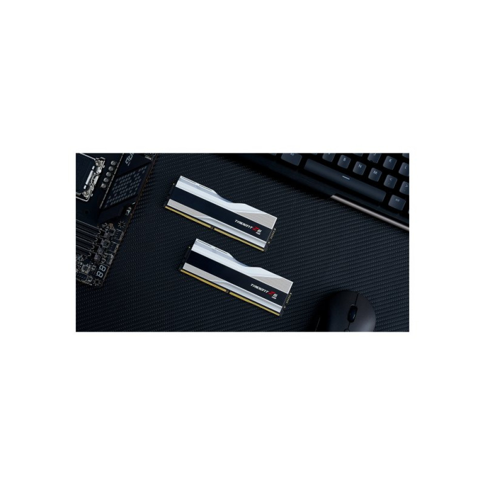 Модуль пам'яті для комп'ютера DDR5 32GB (2x16GB) 6000 MHz Trident Z5 RGB Silver G.Skill (F5-6000J3238F16GX2-TZ5RS)