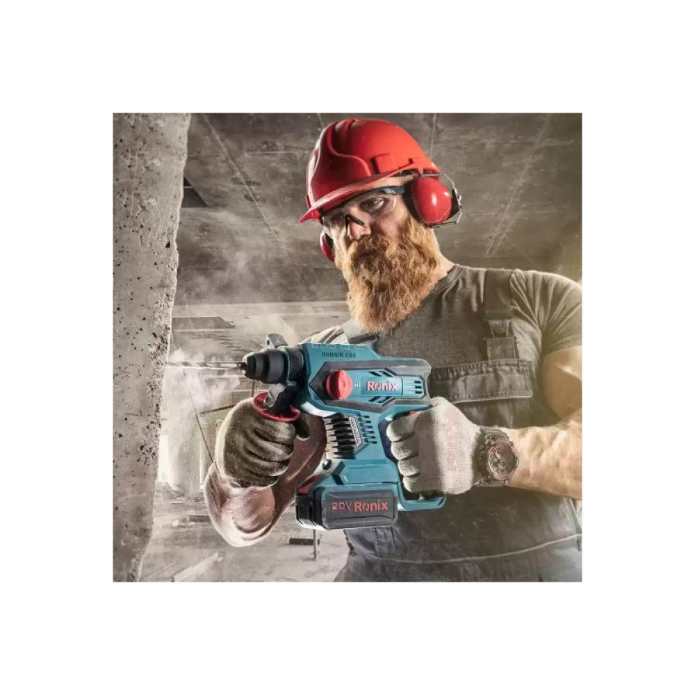 Перфоратор Ronix аккумуляторный 20В, 4Ah х 2 (8910K)