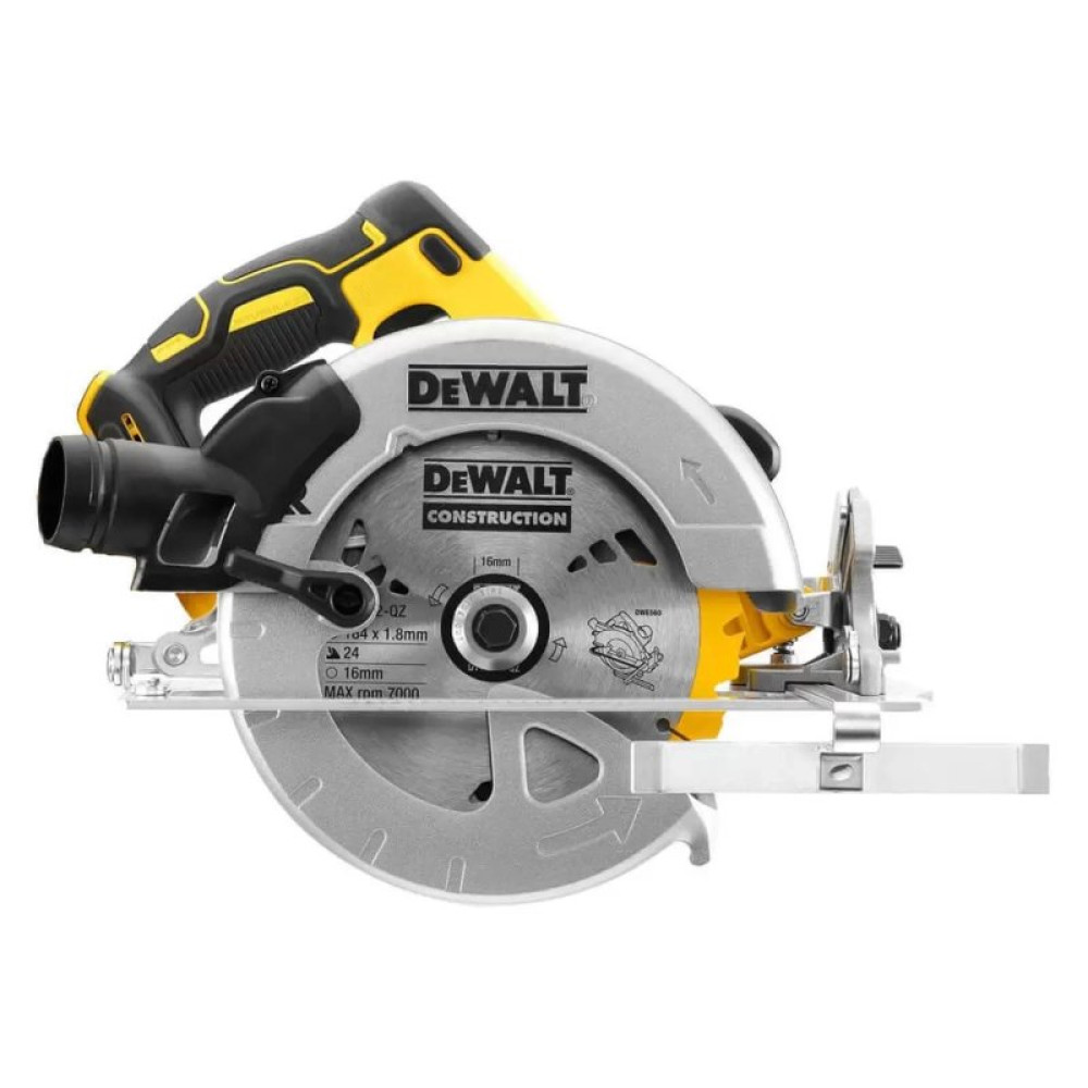 Дискова пила DeWALT 18В XR Li-Ion, диск 184х16 мм (без АКБ та ЗП) (DCS570N)