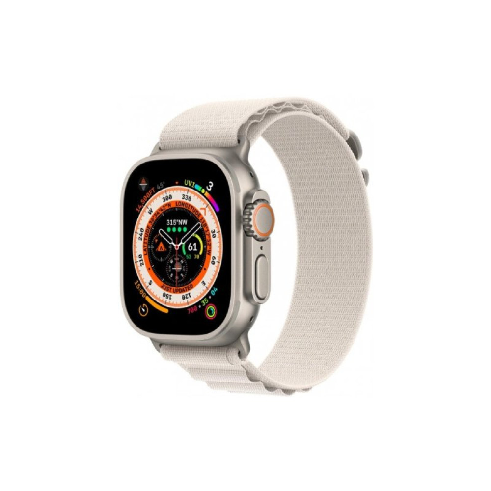 Смарт-годинник Apple Watch Ultra GPS + Cellular, 49mm Titanium Case with Starlight Alpine Loop - Small (MQFQ3UL/A)