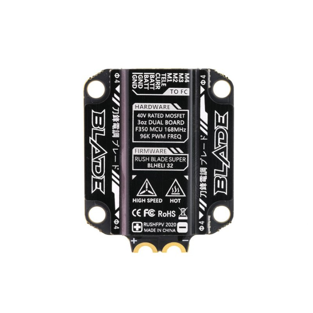 Регулятор хода RushFPV BLADE 60A SUPER 96K 3-6S BLHELI_32 4-IN-1 ESC (30*30) (DE09)