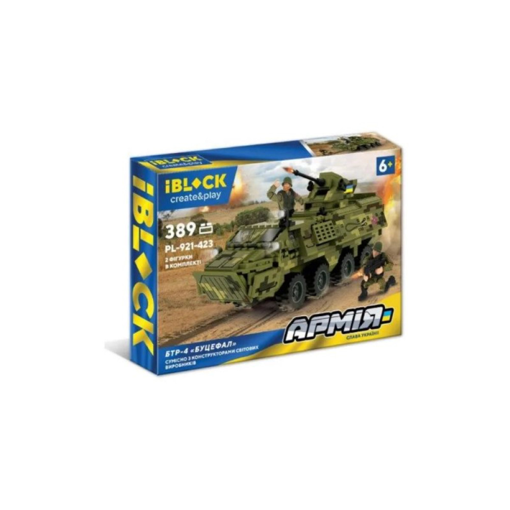 Конструктор iBlock БТР-4 Буцефал 389 деталей (PL-921-423)