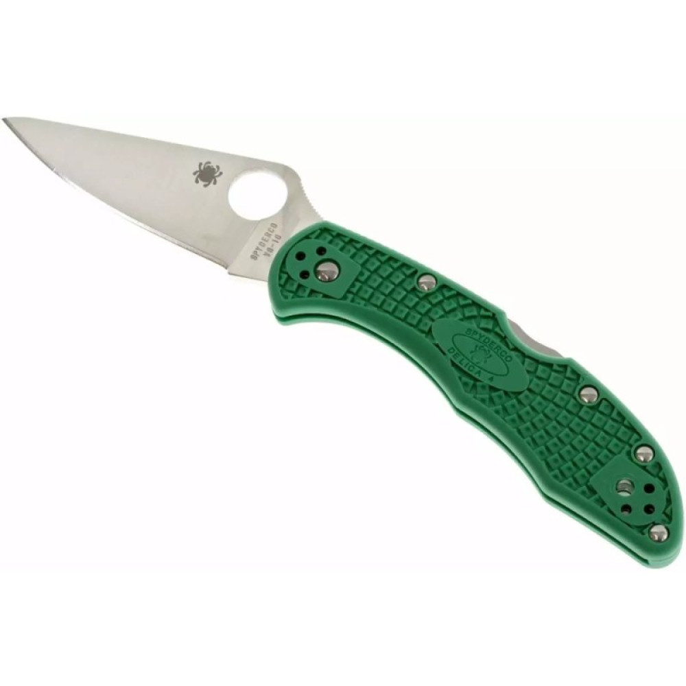 Нож Spyderco Delica 4 Flat Ground ACX 390 Green (C11FPGR)