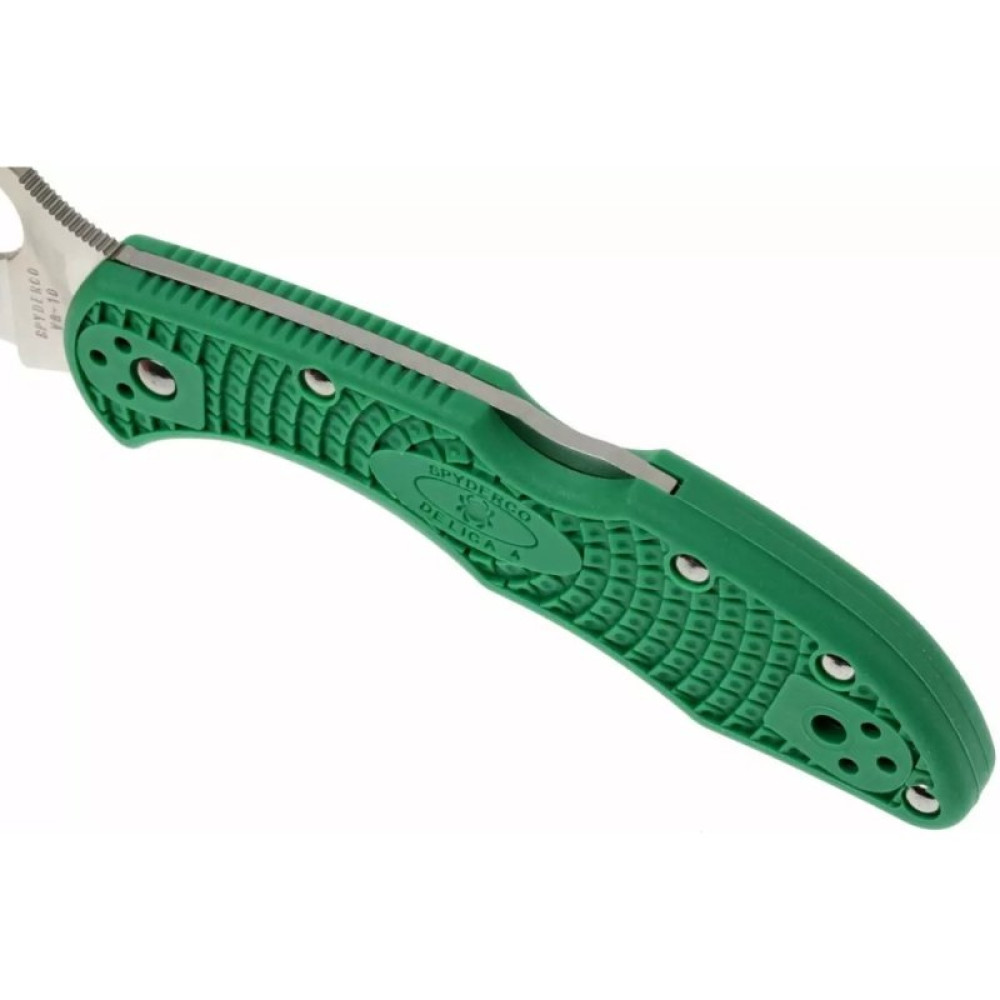 Нож Spyderco Delica 4 Flat Ground ACX 390 Green (C11FPGR)