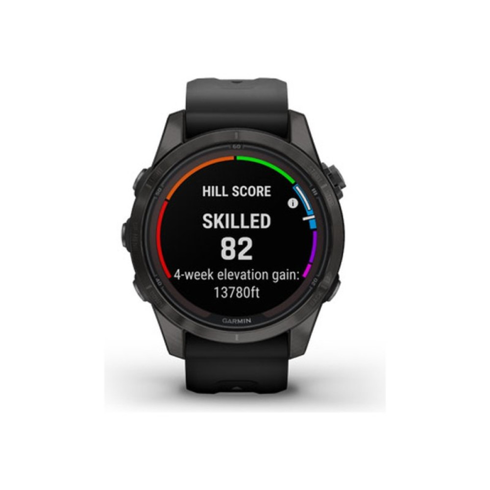 Смарт-часы Garmin fenix 7S Pro Saph Solar, Carbon Gray Ti w/Black Band, GPS (010-02776-11)