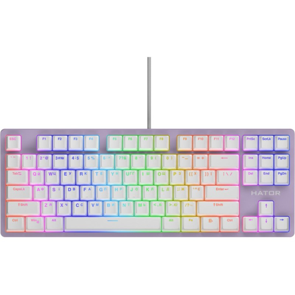 Клавіатура Hator Rockfall 2 Mecha TKL Orange USB Lilac (HTK-724)
