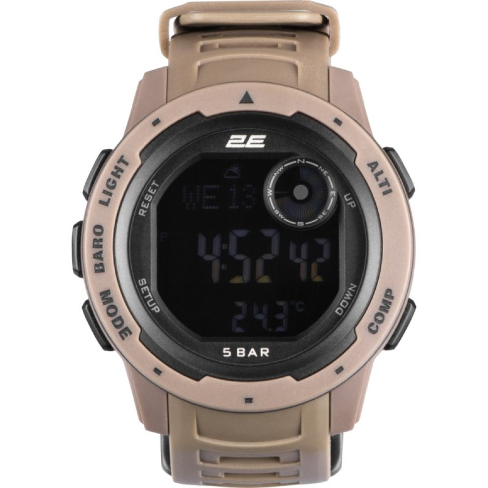 Смарт-часы 2E Delta X Brown з компасом та крокоміром (2E-TCW10BWN)