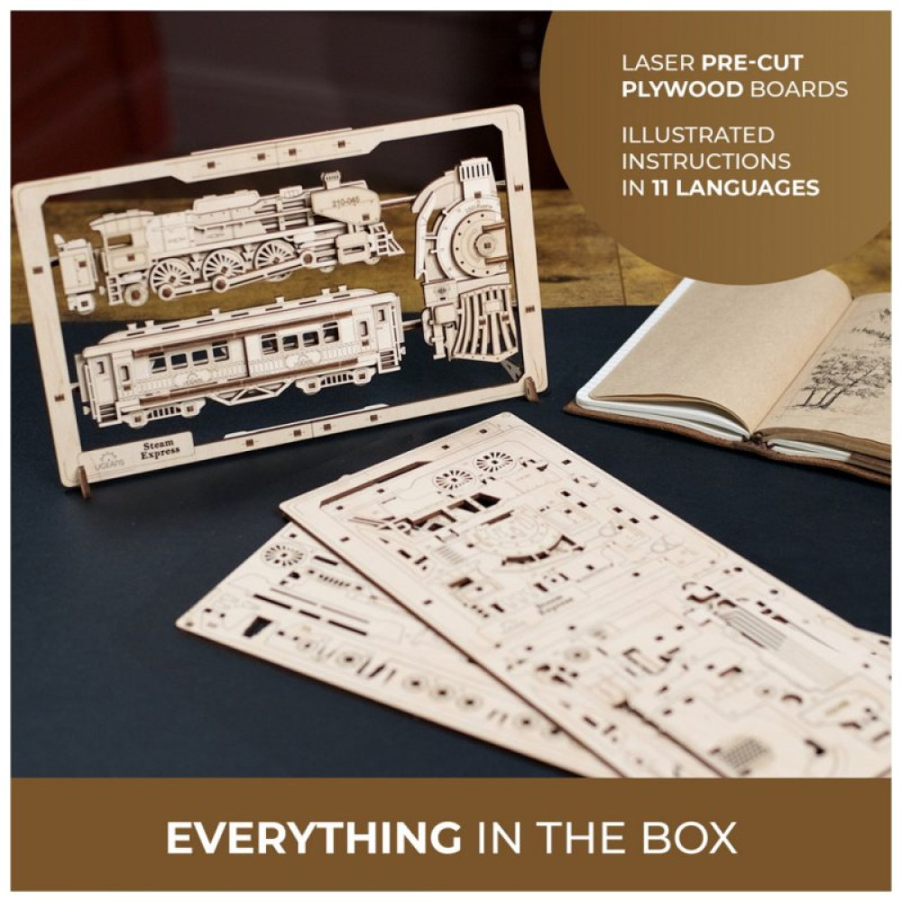 Конструктор Ugears Паровоз 2.5D (6337513) Конструктор Ugears Паровоз 2.5D (6337513)