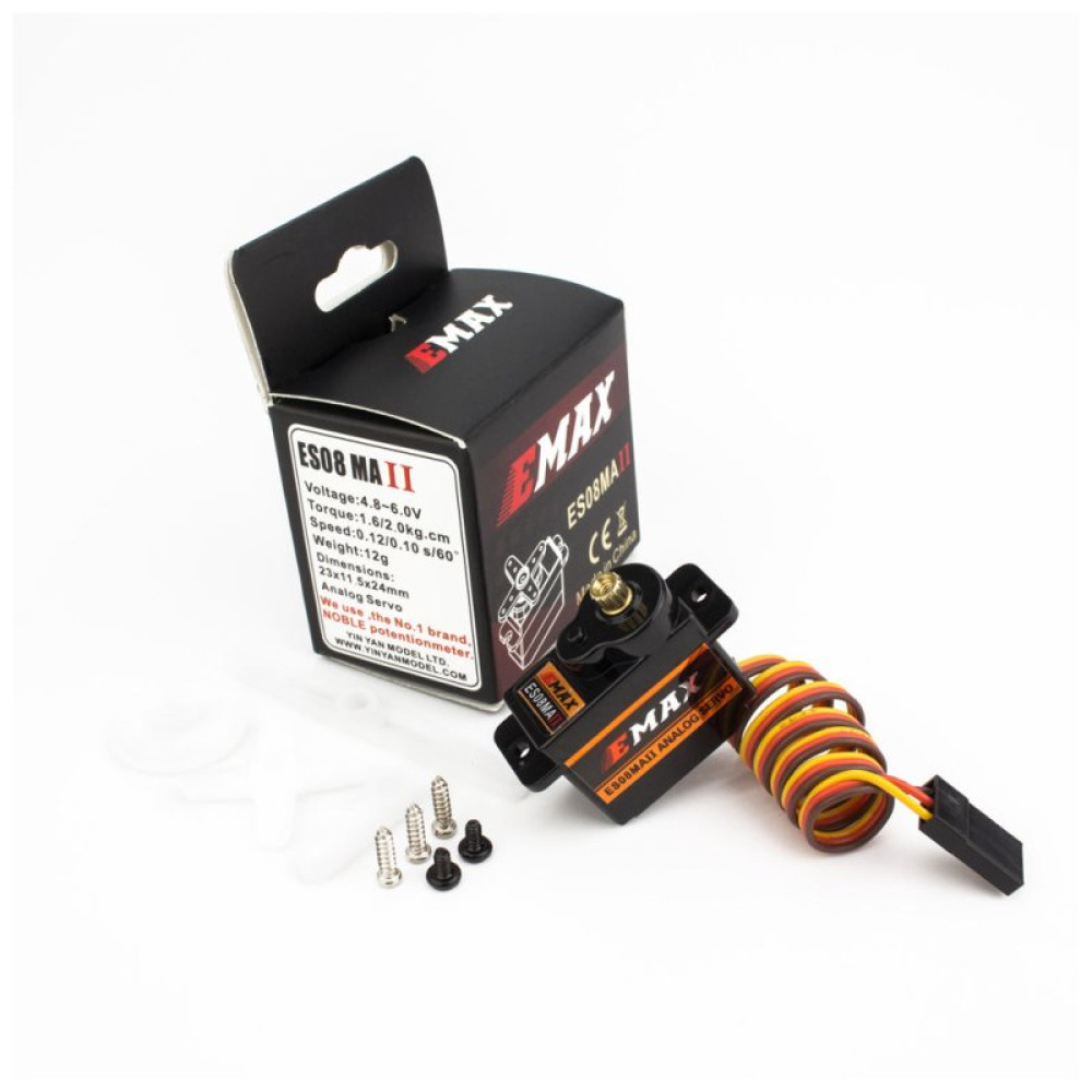 Сервопривід Emax ES08MA II 12g Mini Metal Gear Analog Servo (0102003010)