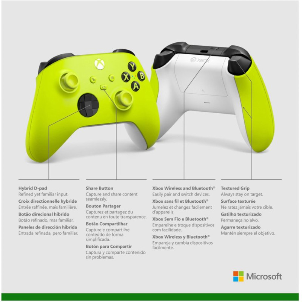 Геймпад Microsoft Wireless Controller Electric Volt (889842716528)