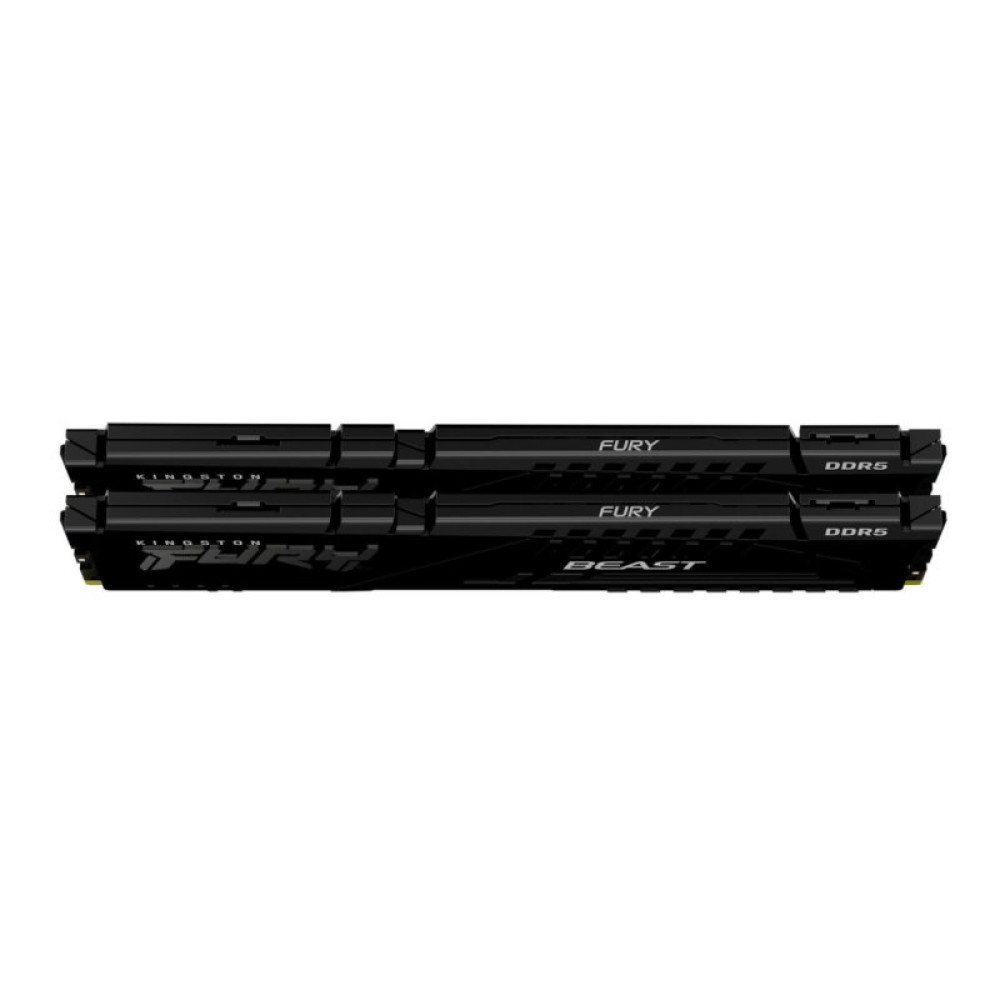 Модуль памяти для компьютера DDR5 16GB (2x8GB) 5200 MHz Beast Black Kingston Fury (ex.HyperX) (KF552C36BBEK2-16)