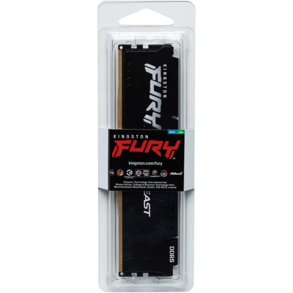 Модуль памяти для компьютера DDR5 32GB 5200 MHz Beast Black Kingston Fury (ex.HyperX) (KF552C36BBE-32)