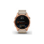 Смарт-часы Garmin fenix 7S, Sapph Sol, Rose Gold Ti w/Limestone Leather (010-02539-35)